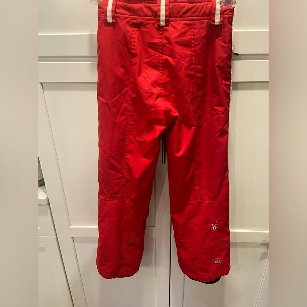 SPYDER Youth Size 10 Insulated Lined Waterproof Red Ski Snowboarding Pants adjus - Picture 5 of 12